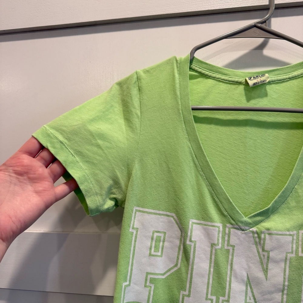 Victoria's Secret PINK Light Green Tee - Picture 5 of 6